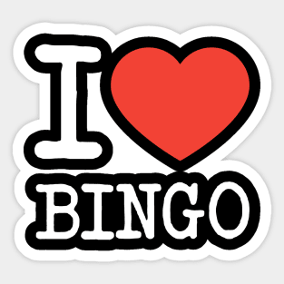 i love bingo Sticker